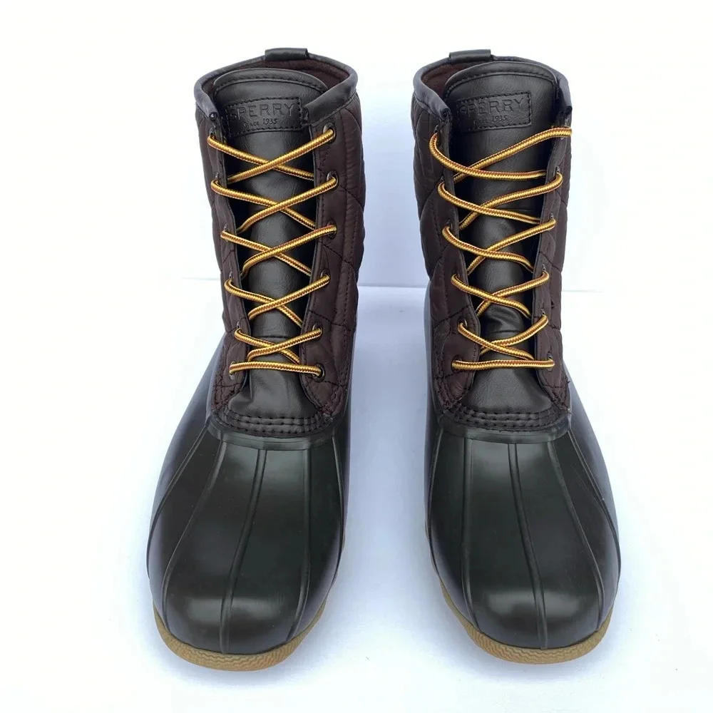 Sperry‎ Men Top Sider Saltwater Nylon Brown Duck Boots quilted size 11